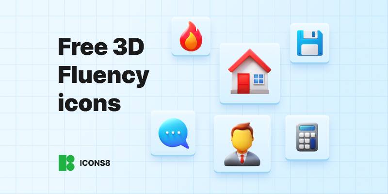 Free 3D Fluency icons Figma Template