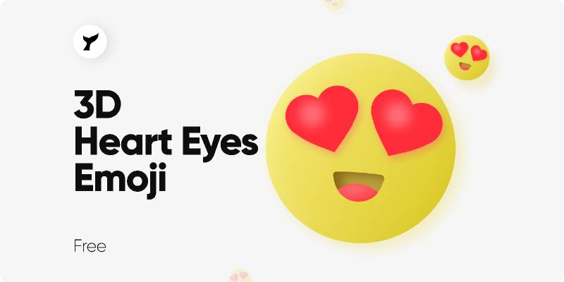 Free 3D Heart Eyes Emoji Figma Template