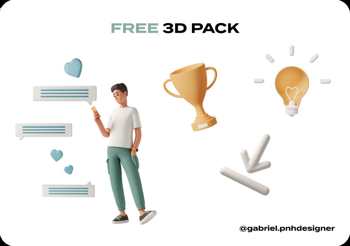 FREE 3D PACK Figma Template