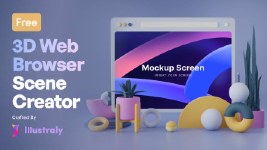 Free 3D Web Browser Scene Creator Figma Template