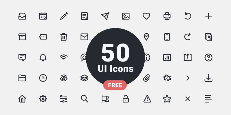 Free 50+ Icons for Figma (UI Primitive Icons)