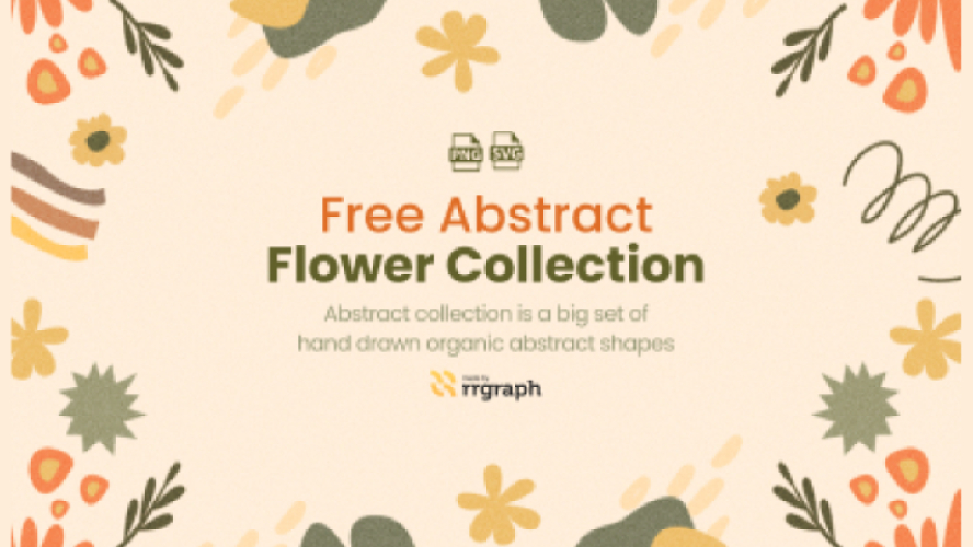 Free Abstract Flower Elements Collection