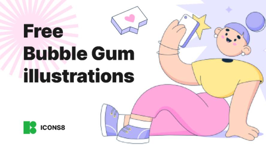 Free Bubble Gum illustrations - Figma
