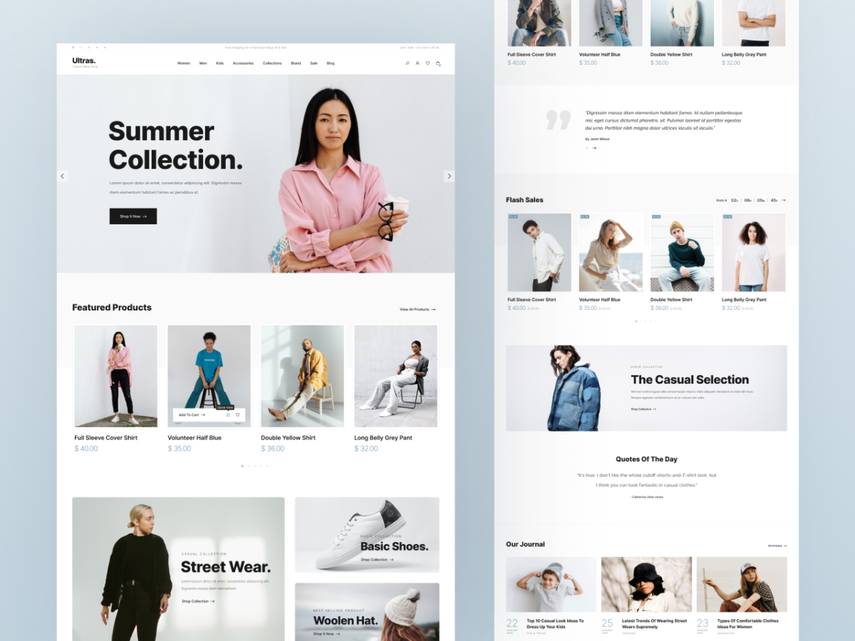 Free Clothing Store eCommerce Store HTML Website Template