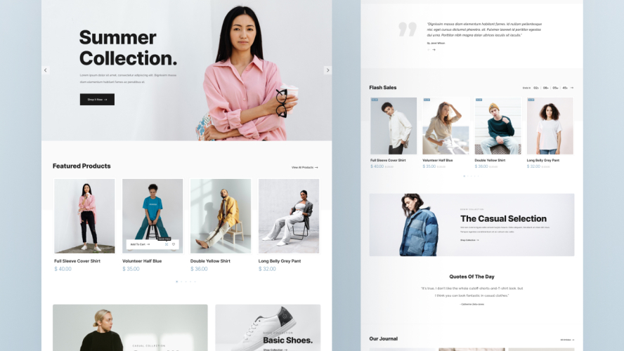 Free Clothing Store eCommerce Store HTML Website Template