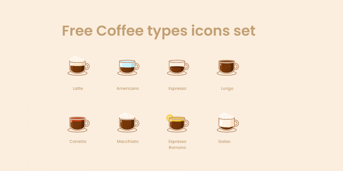 Free Coffee types icons Figma