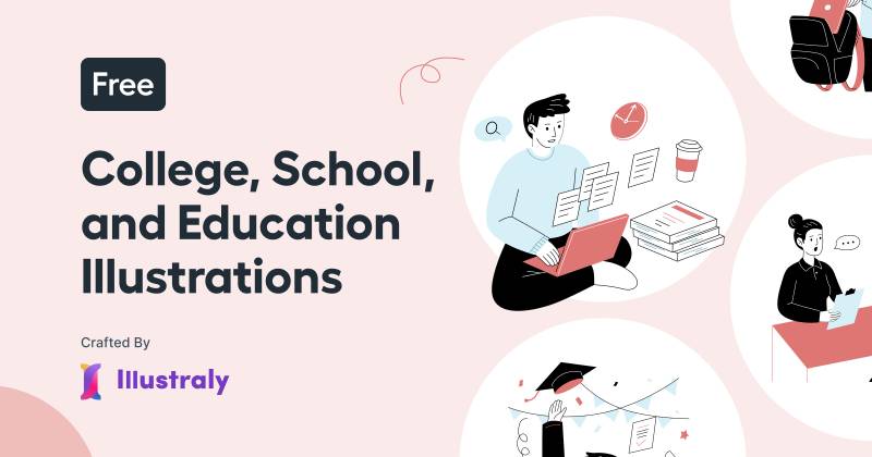 Free College & Education Illustration Figma Template