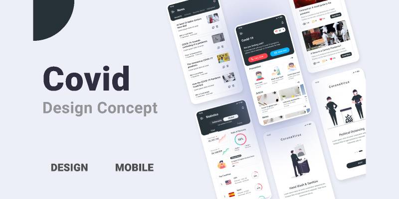 Free Covid-19 App Design Figma Template