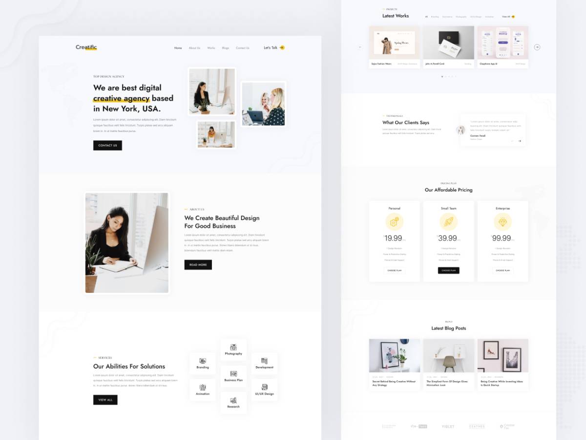 Free Creative Agency Figma Design Template