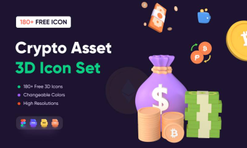 Free Crypto 3D Icons Figma Icons Download