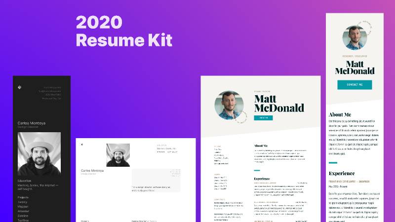 Free download 2020 Responsive Resume Kit