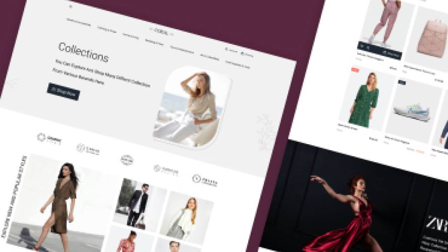 Free download e-commerce minimal figma website template