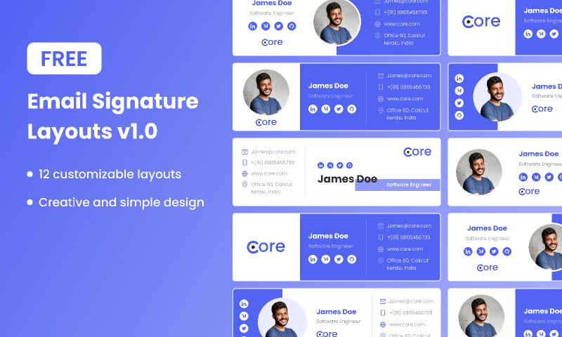 Free Email Signature Layouts Figma Editable