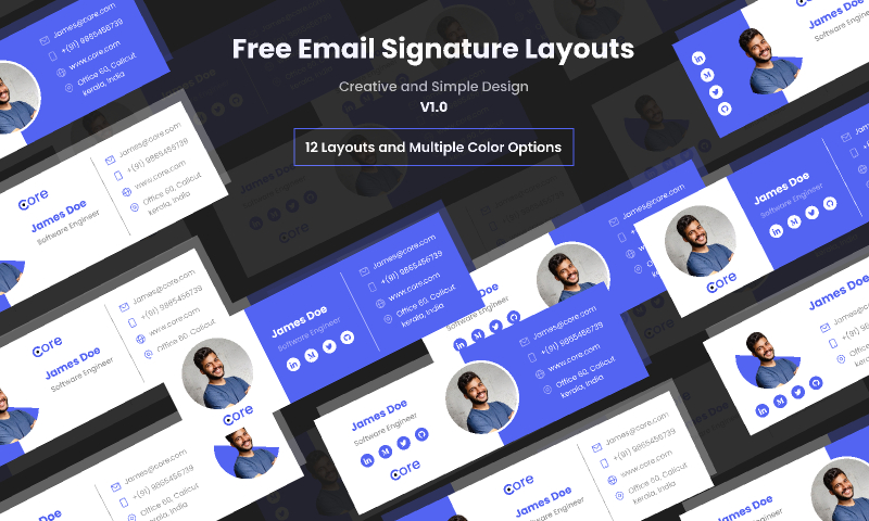 Free Email Signature Layouts V1.0 Figma Template