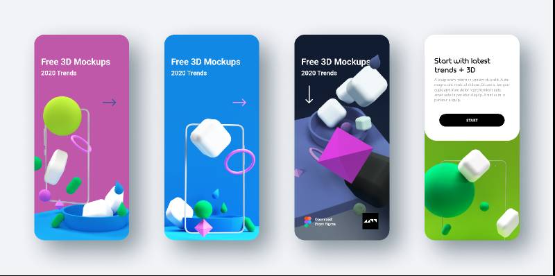 Free Figma 3D models for your new app design