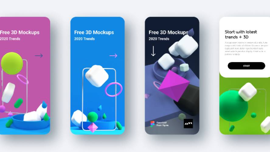 Free Figma 3D models for your new app design