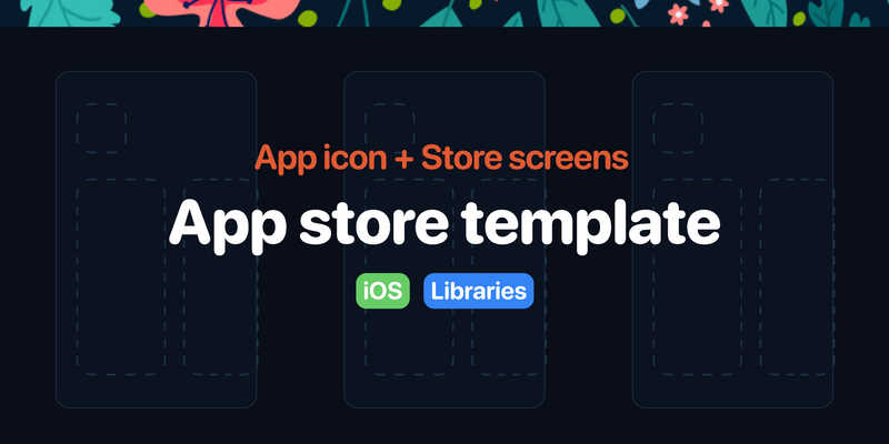 Free figma App store template - App icon & Store screens