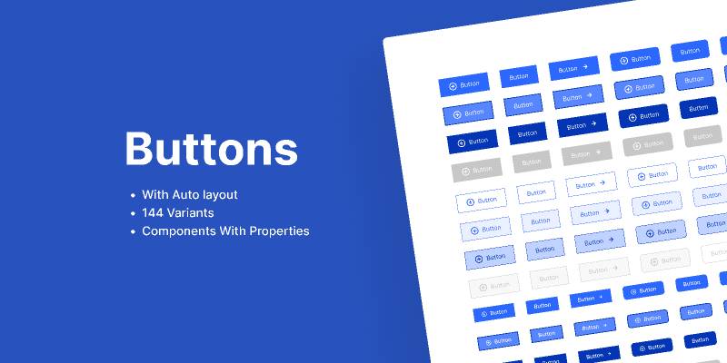 Free Figma Buttons - Variants and Components