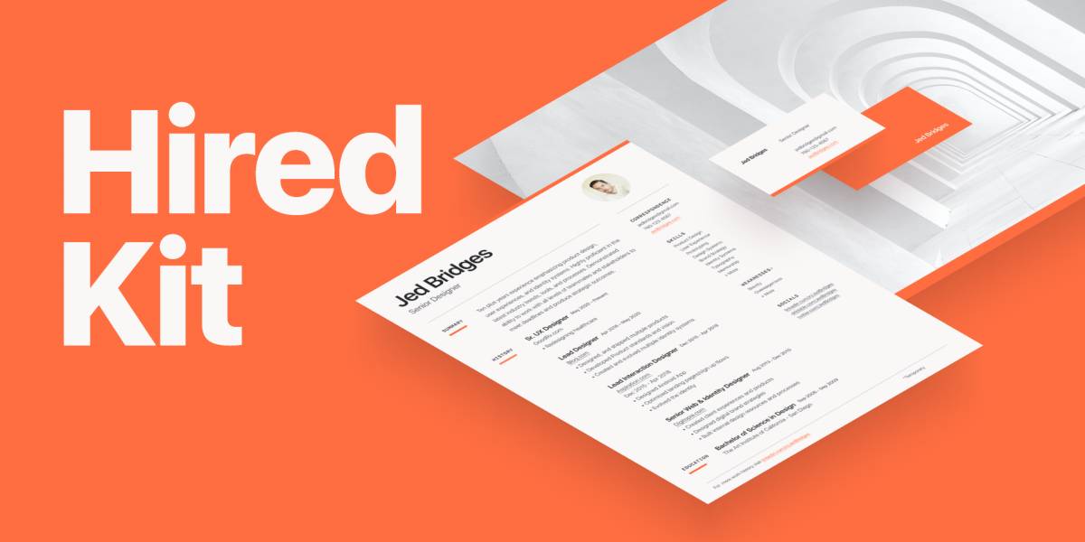 Free Figma CV template (Hired Kit)