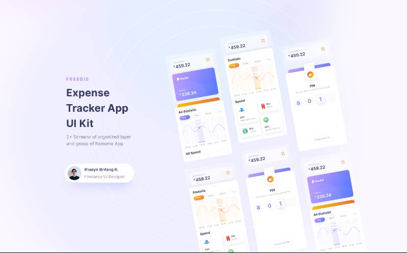 Free Figma Expense Tracker Mobile App Template
