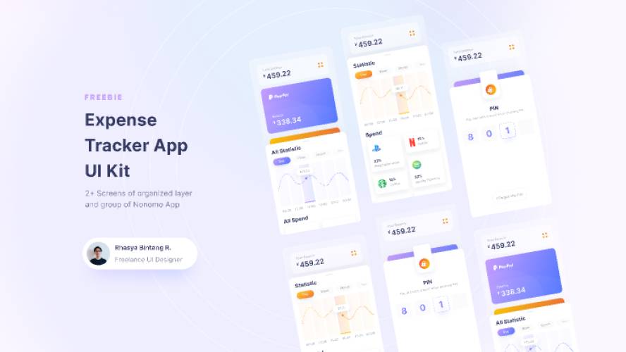 Free Figma Expense Tracker Mobile App Template
