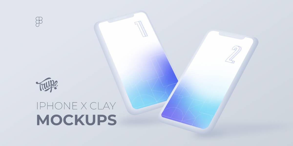 Free figma iphone clay mockup