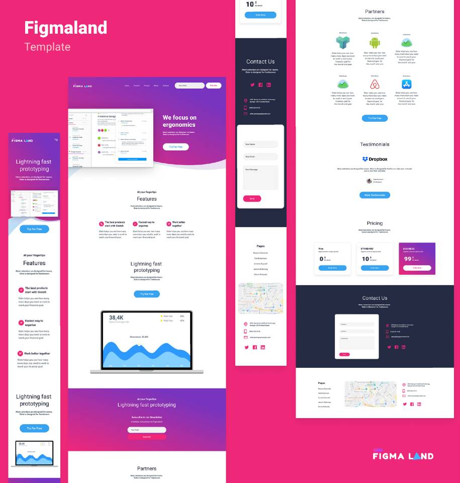 Free figma landing page - converter