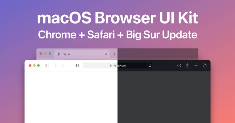 Free Figma macOS Browser UI Kit (Big Sur Update)