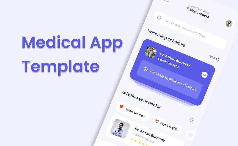 Free Figma Medical App Mobile Template