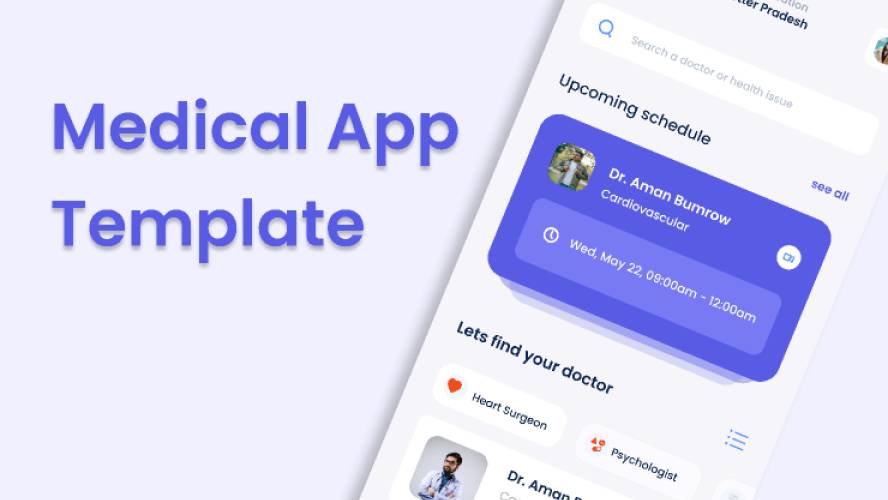 Free Figma Medical App Mobile Template