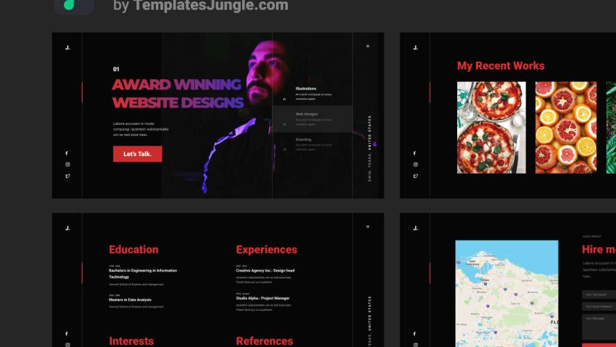 Free Figma Personal Website Design Template