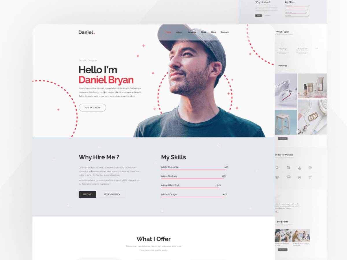 Free Figma Portfolio Website Design Template