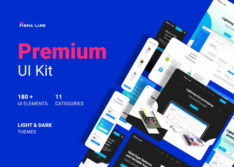 Free figma Premium UI Kit Figmaland