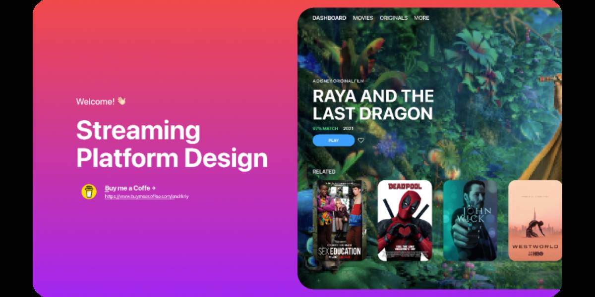 Free Figma Streaming Platform Design