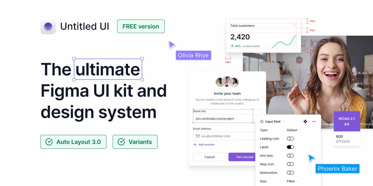 FREE Figma UI kit and design system – Untitled UI