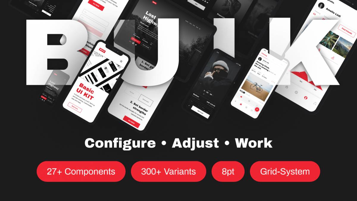 Free Figma web and mobile UiKit BUIK - Basic UI Kit