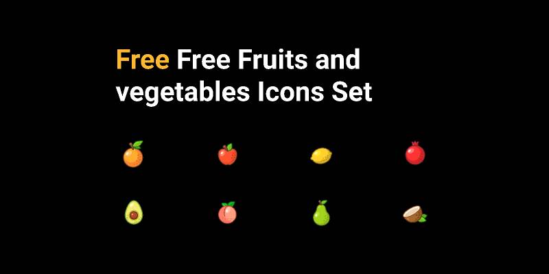 Free Fruits and Vegetables Icons Set Figma