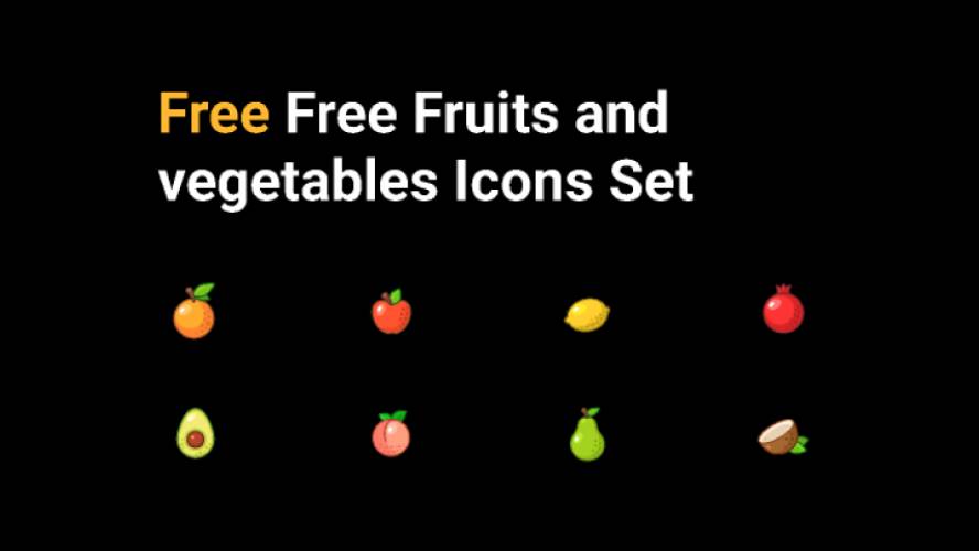 Free Fruits and Vegetables Icons Set Figma