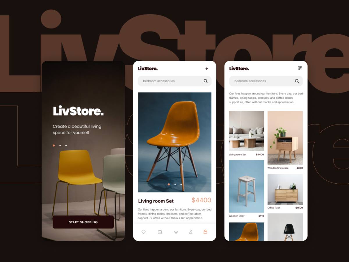 Free Furniture Store App Figma Design Template