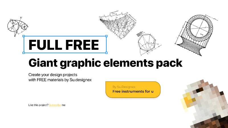 FREE Graphic elements big pack Figma Illustration
