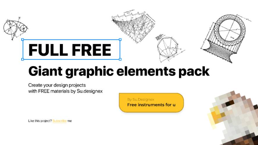 FREE Graphic elements big pack Figma Illustration
