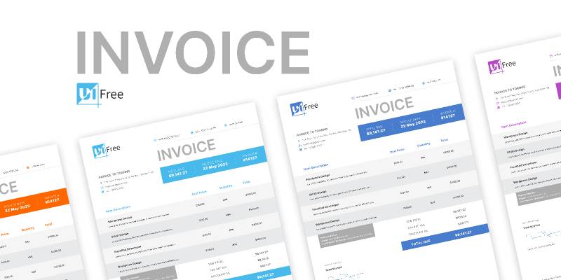 Free Invoice template figma design