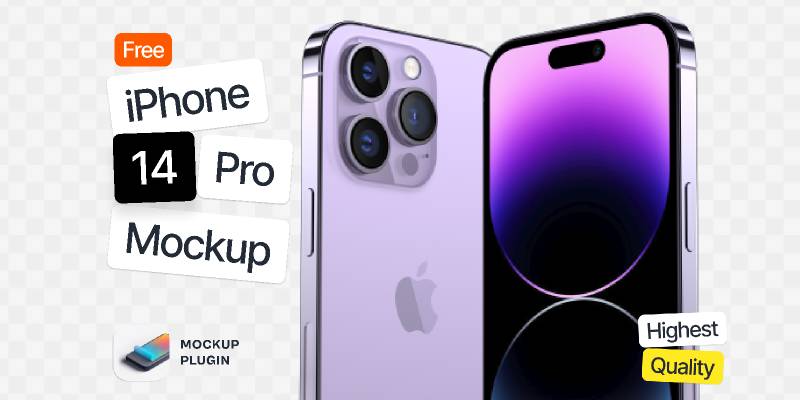 Free iPhone 14 Pro Mockup Figma Free Download