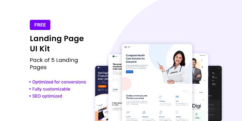 Free Landing Page UI Kit Figma Template