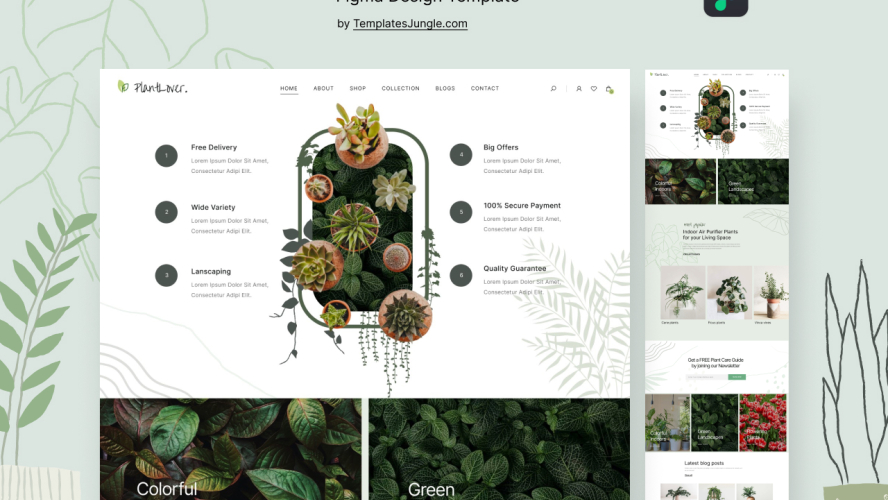 Free Landscaping and Gardening Figma Design Template