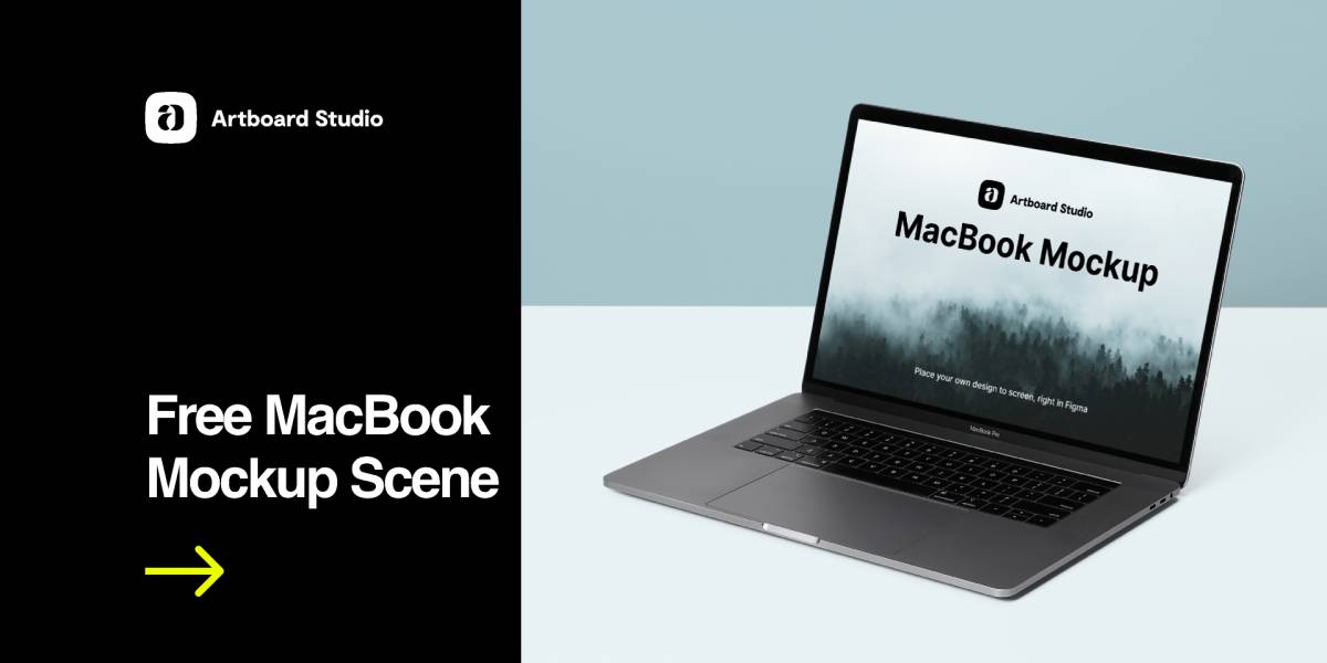Free MacBook Mockup Scene Figma Design
