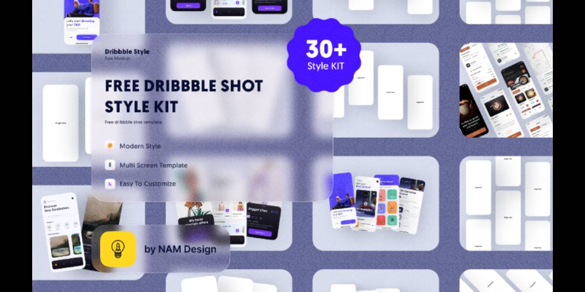 Free Mockups for Dribbble Shot Figma Template