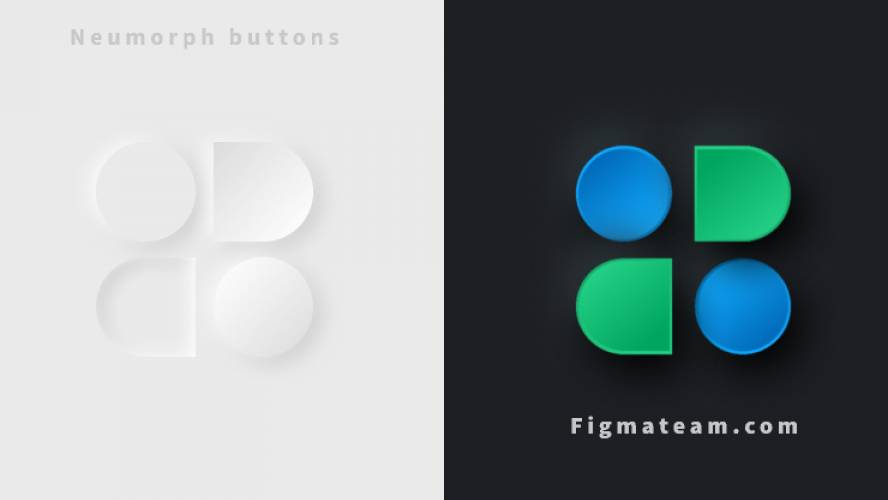 Free Neumorph Buttons FigmaTeam