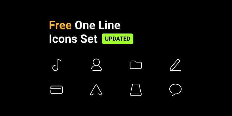 Free One Line Icons Set Figma Template