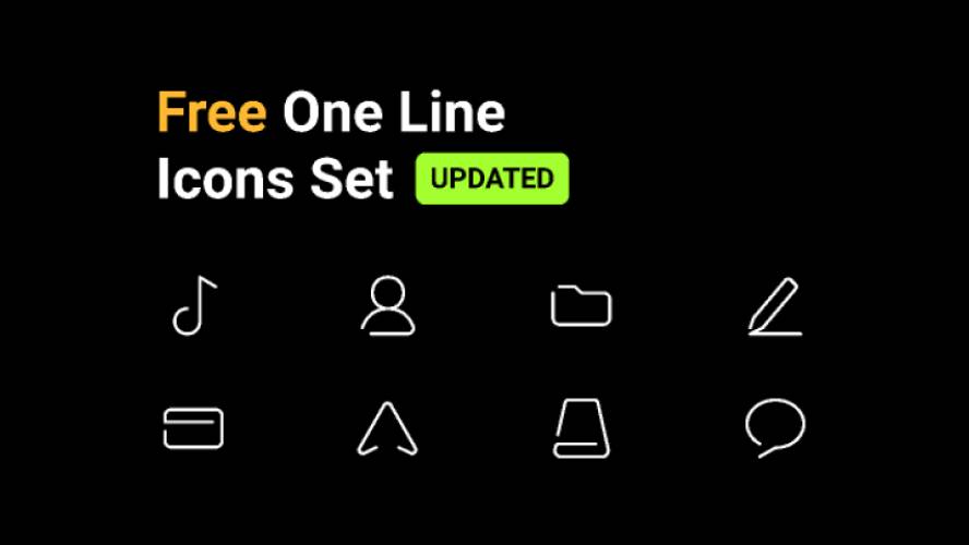 Free One Line Icons Set Figma Template